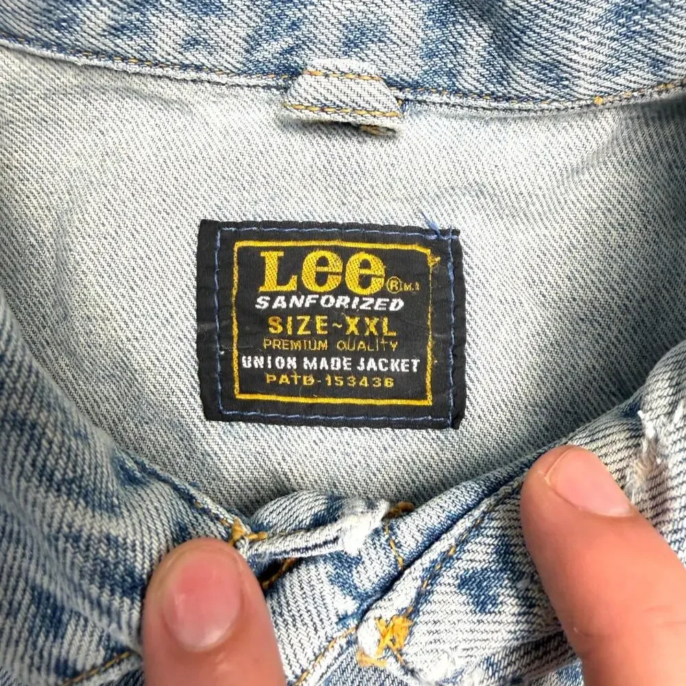 VTG Lee Sanforized Denim Jacket XXL Union Made USA Riders